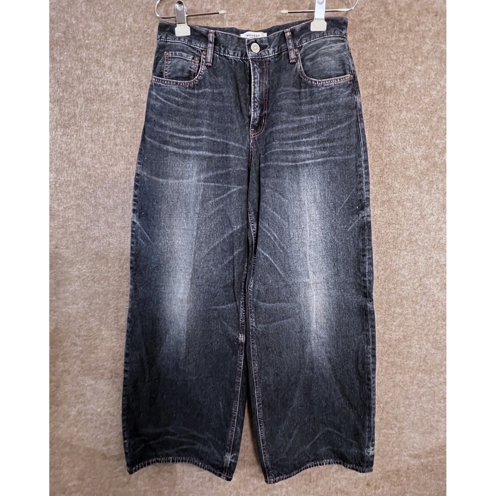 MOUSSY VINTAGE Yutori 18 Jeans Womens 27 Made in Japan Wide Leg Denim Streetwear